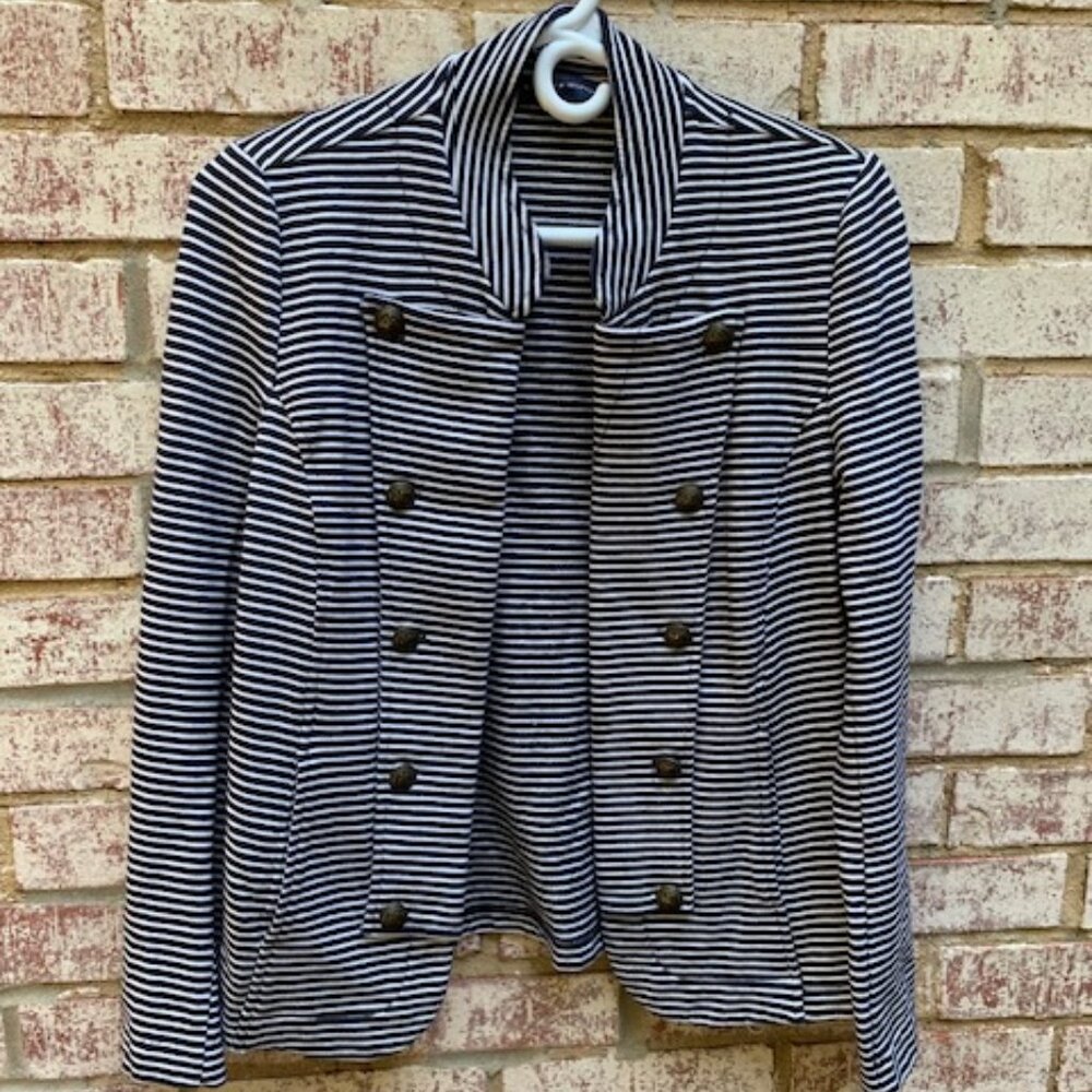Tommy Hilfiger Women's Striped Jacket - Size Medium